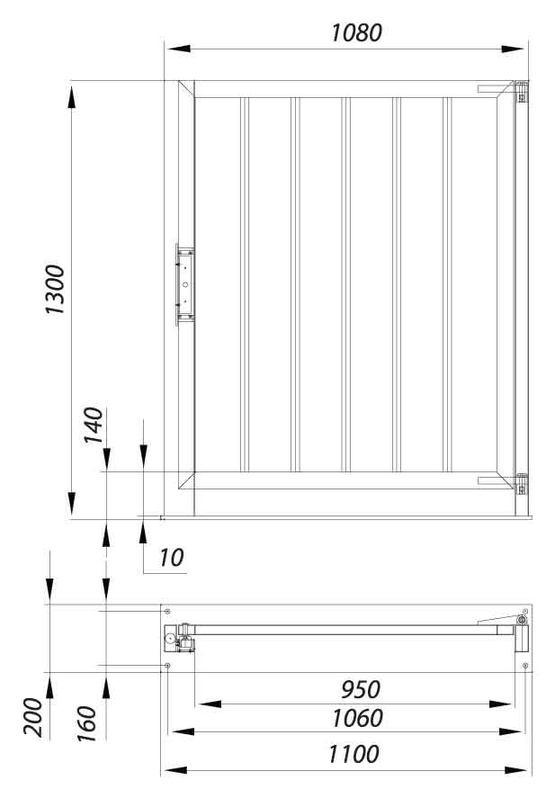 drawing short emergency door